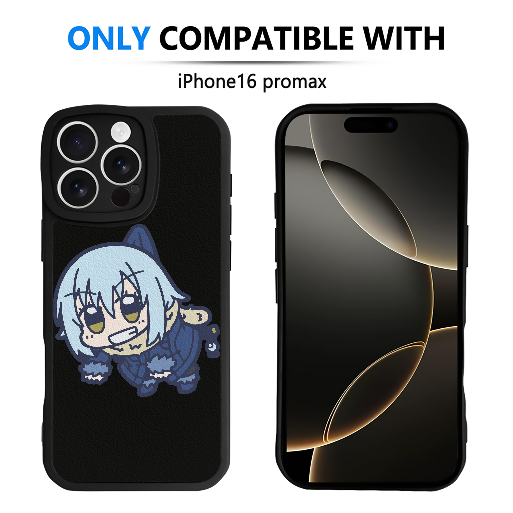 （画像用） 転スラ Regarding Reincarnated to Slime 【iPhone 16シリーズ対応】シリコンスマホケース（レザー調） 材質：シリコン